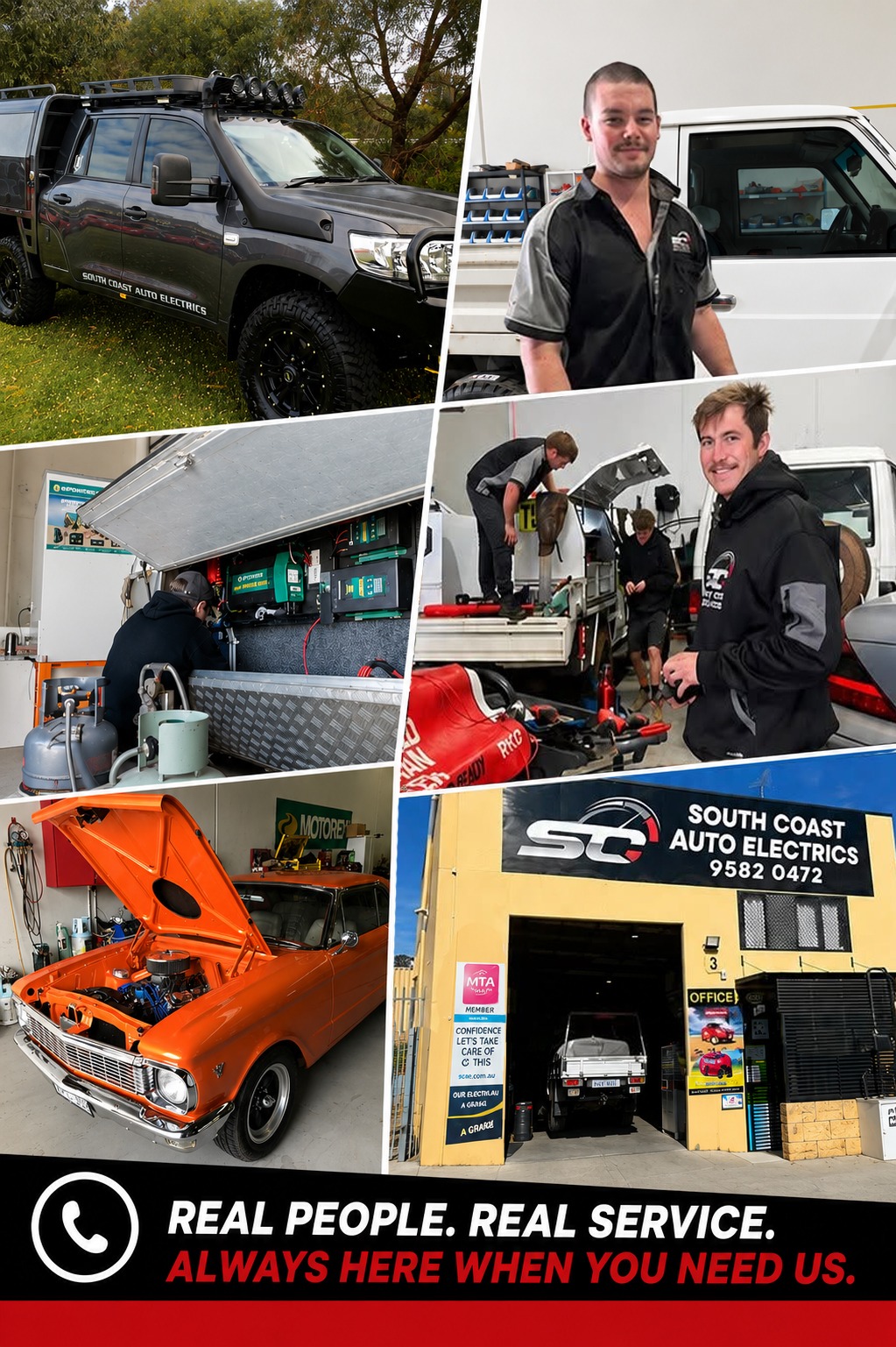 South Coast Auto Electrics team and shopfront